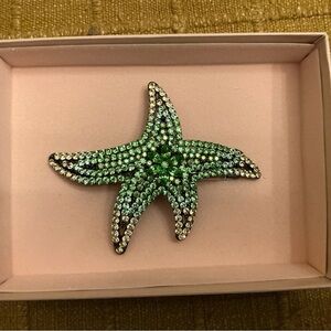 NIB Kirk’s Folly Crystal Starfish Hair Clip /Barrette